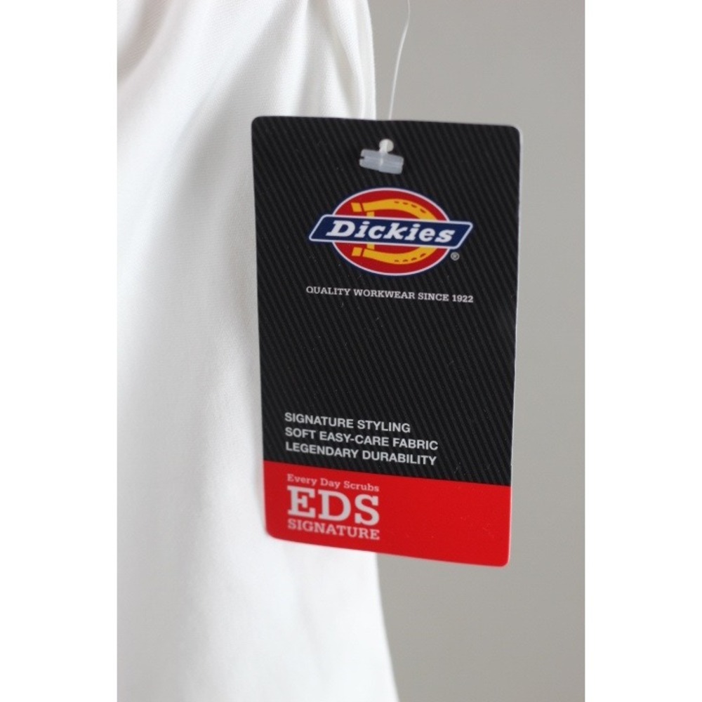 Dickies EDS Signature White V-Neck Scrub Top Medical Workwear Womens Medium NWT - Picture 5 of 5